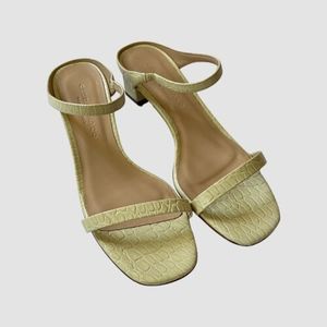 Club Monaco "Marnee"  Yellow Embossed Strap Sandals EU37.5 US7.5 ($249)